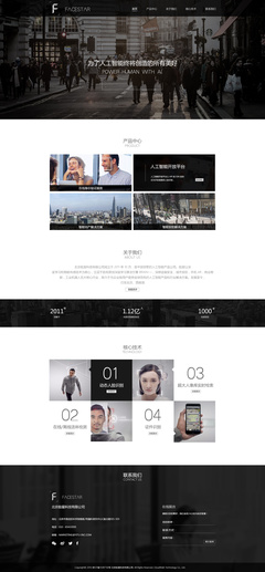 FACESTAR人脸识别网站网页设计 科技感与用户体验的完美融合